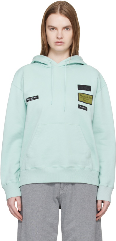 Photo: MM6 Maison Margiela Blue Cotton Hoodie
