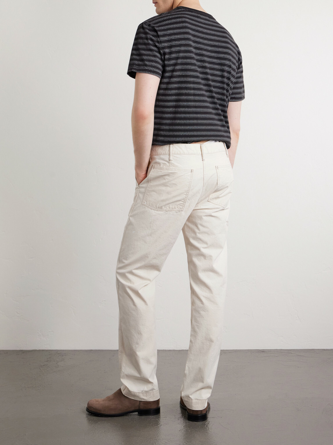 RRL - Straight-Leg Paint-Splattered Cotton-Canvas Trousers - Neutrals