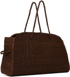 JACQUEMUS Brown 'The large raffia Turismo' Tote