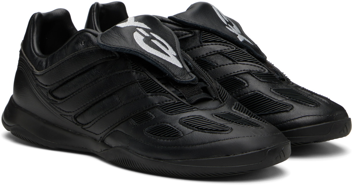 Y-3 Black Leather Predator Precision Sneakers
