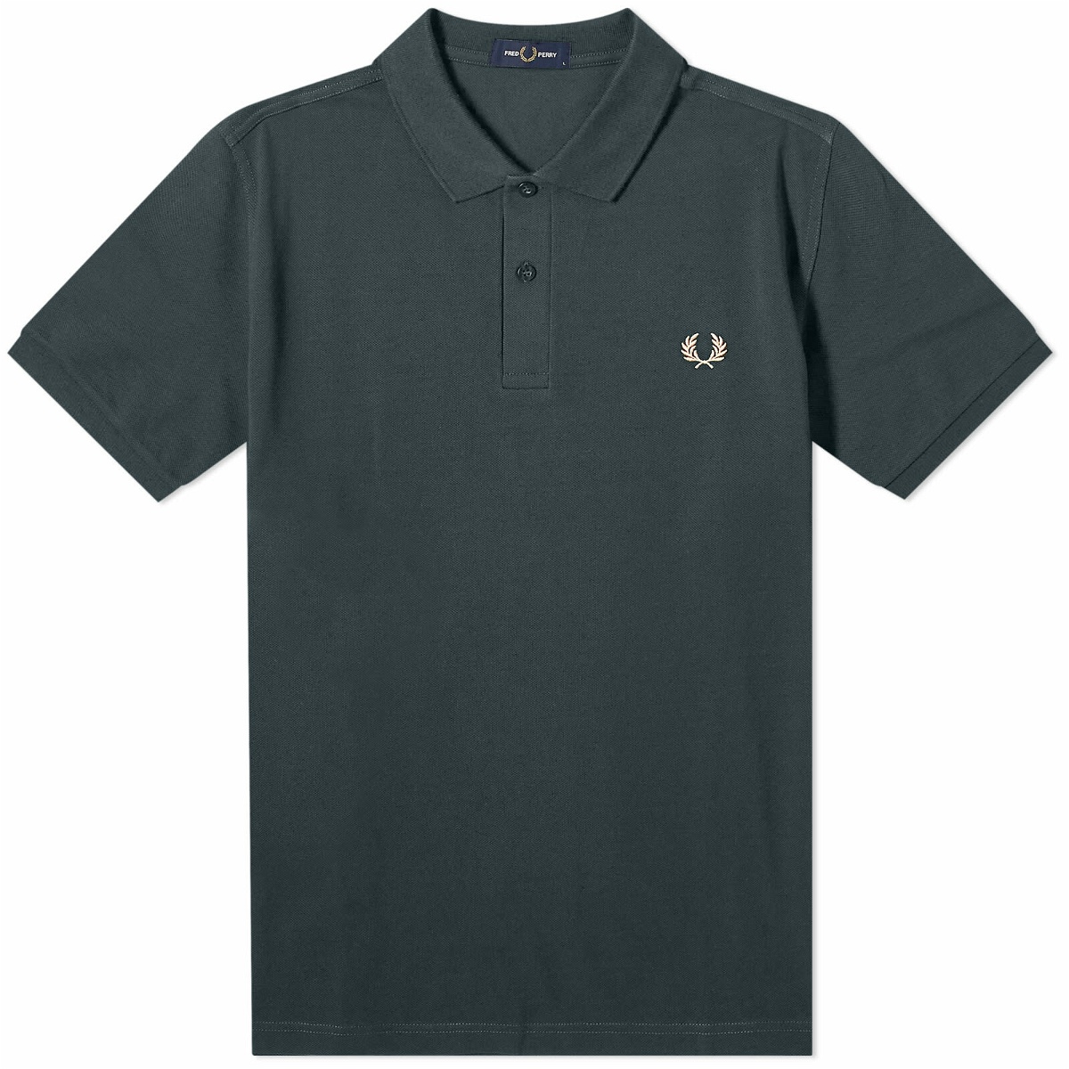Photo: Fred Perry Men's Plain Polo Shirt in Night Green