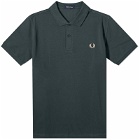 Fred Perry Men's Plain Polo Shirt in Night Green