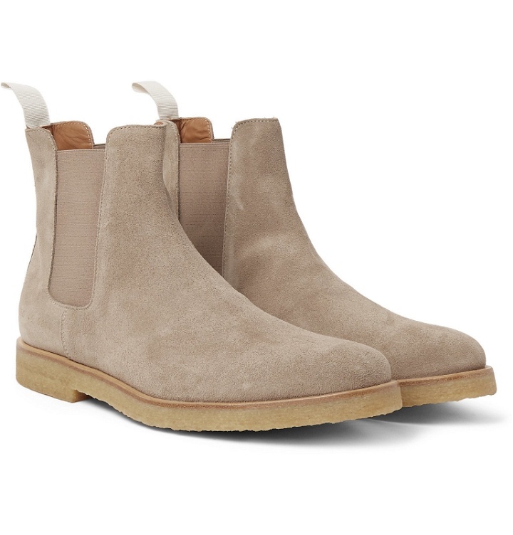 Photo: Common Projects - Suede Chelsea Boots - Gray