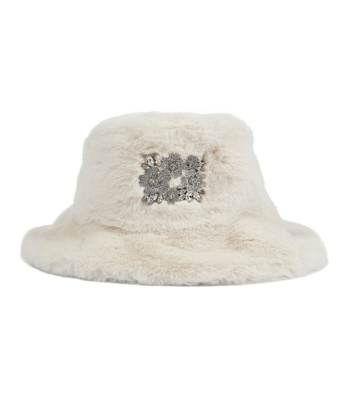 Roger Vivier Denim Hat with Embellished Buckle Roger Vivier Denim Strass Wedge Sandals | Neiman Marcus main image 2