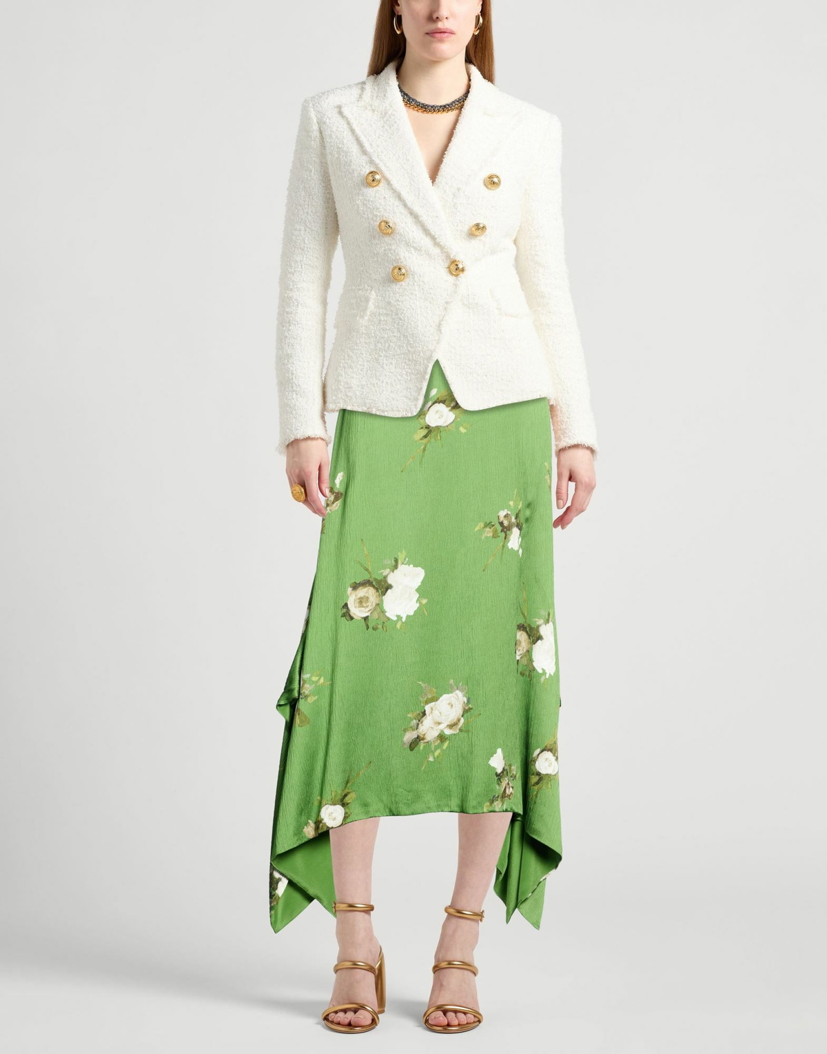Erdem Womens Midi skirt in Green