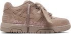 Off-White Brown Out Of Office For Walking Suede Sneakers