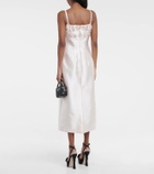 Miu Miu Embellished silk and wool midi dress