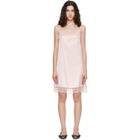 Simone Rocha Pink Square Neck Lace Trim Minidress