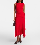 Ganni Draped asymmetric midi dress