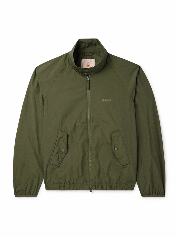 Photo: Baracuta - G9 Logo-Print Shell Harrington Jacket - Green
