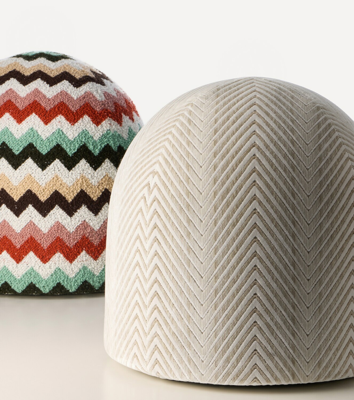 Missoni Ziggy velvet outdoor stool