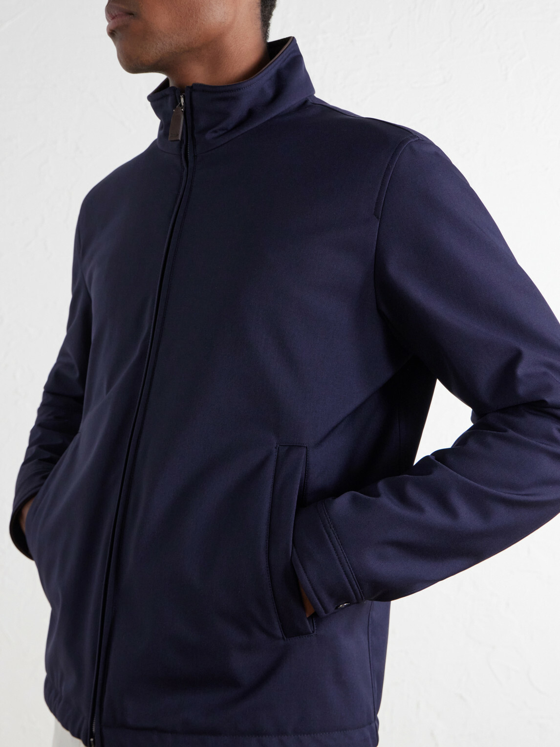 Herno - Padded Twill Bomber Jacket - Blue