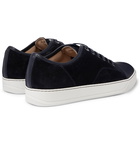 Lanvin - Cap-Toe Suede and Leather Sneakers - Navy