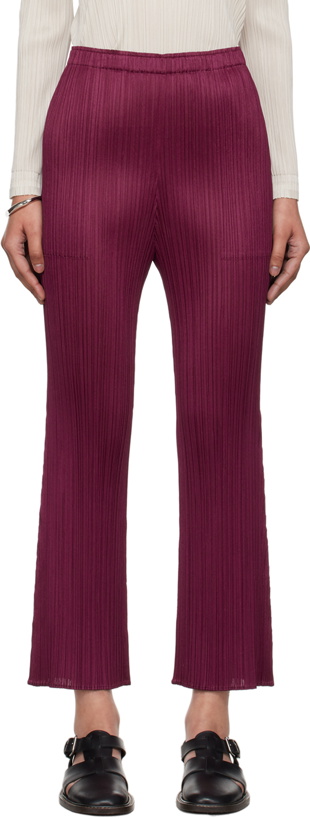 Photo: PLEATS PLEASE ISSEY MIYAKE Pink Monthly Colors May Trousers