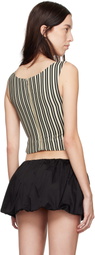 Miaou Black & Off-White Laced Imogene Corset Top
