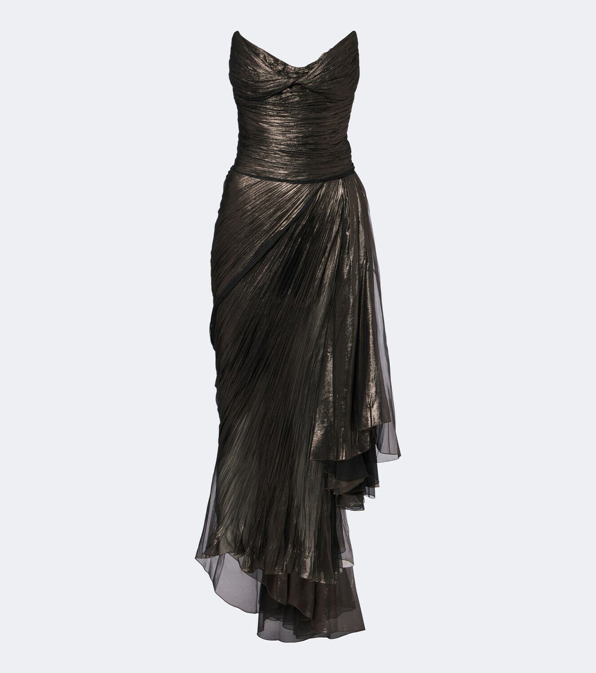 Maria Lucia Hohan Heidi metallic silk corset gown