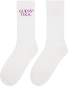 Guess Jeans U.S.A. White Evan Socks