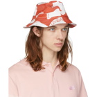 Band of Outsiders Red and White Hawaiian Bucket Hat