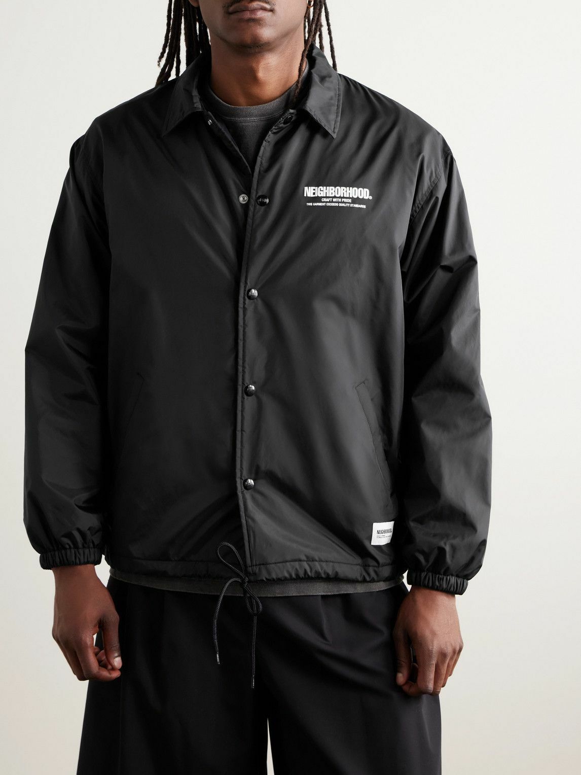 Neighborhood - Logo-Print Shell Jacket - Black Neighborhood