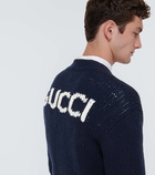 Gucci Logo intarsia wool cardigan