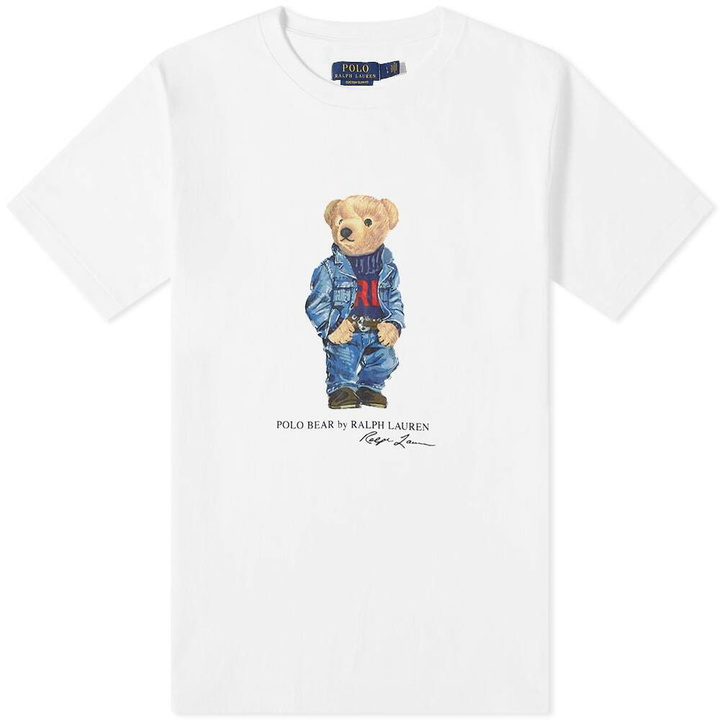 Photo: Polo Ralph Lauren Men's Denim Bear T-Shirt in White