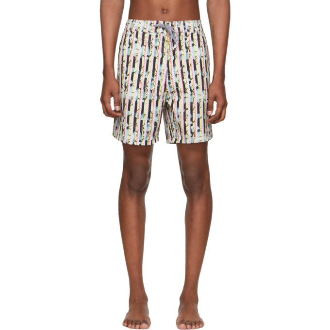 Liam Hodges White and Multicolor Boardies Edition Light Premium Swim Shorts