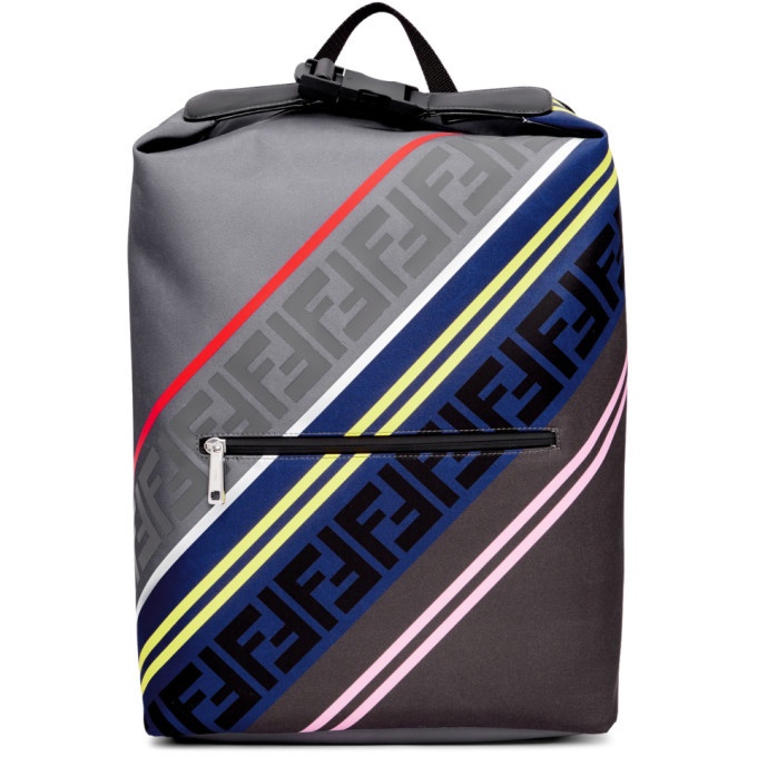 Photo: Fendi Grey and Multicolor Forever Fendi Backpack