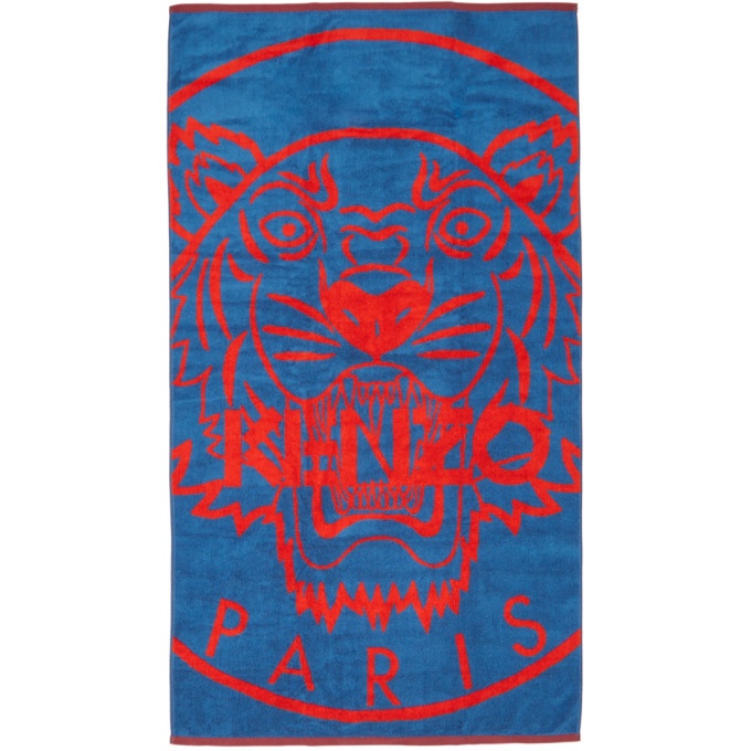 Photo: Kenzo Blue and Red Tiger Beach Towel
