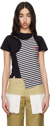 Charles Jeffrey LOVERBOY Black & White Baby Muscle T-shirt