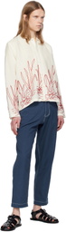 HARAGO White Pond Beadwork Shirt