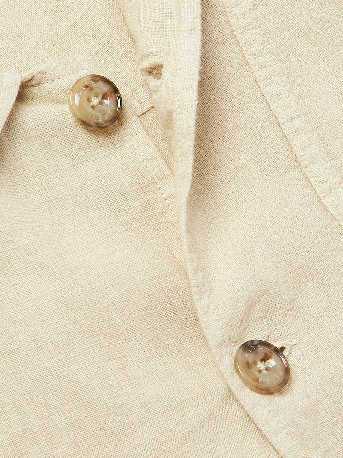 Altea - Constantin Garment-Dyed Linen Overshirt - Neutrals