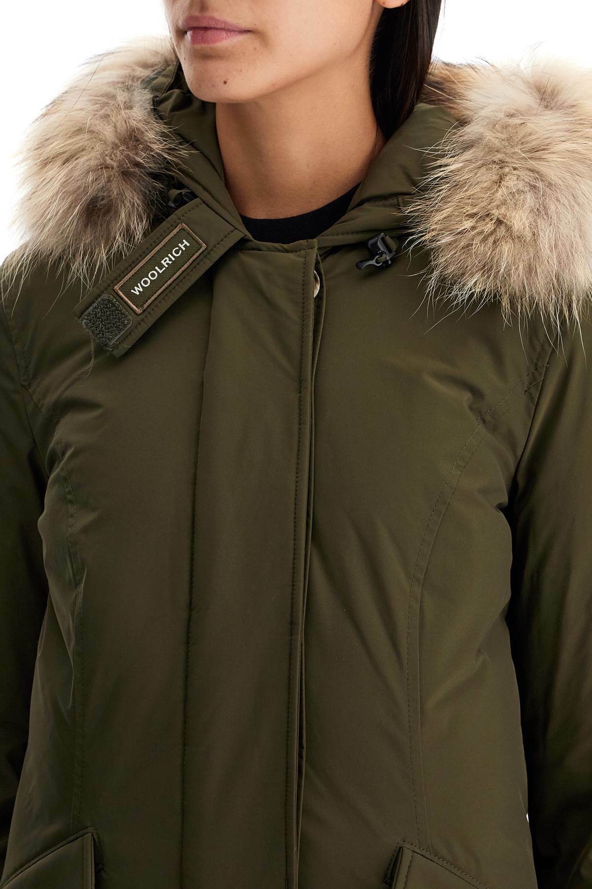 WOOLRICH luxury arctic parka with fur Khaki