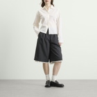 mfpen Women's Slash Shorts in Dark Grey Tropical Wool