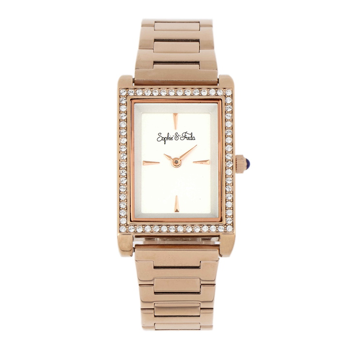 Photo: Sophie And Freda Wilmington Quartz Crystal Silver Dial Ladies Watch SF5603