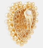 Dolce&Gabbana DG faux pearl gold-plated clip-on earrings