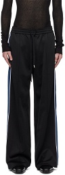 System Black Piping Track Pants