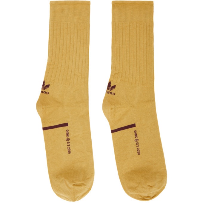 Photo: OAMC Yellow and Brown Adidas Originals Edition Type O Socks
