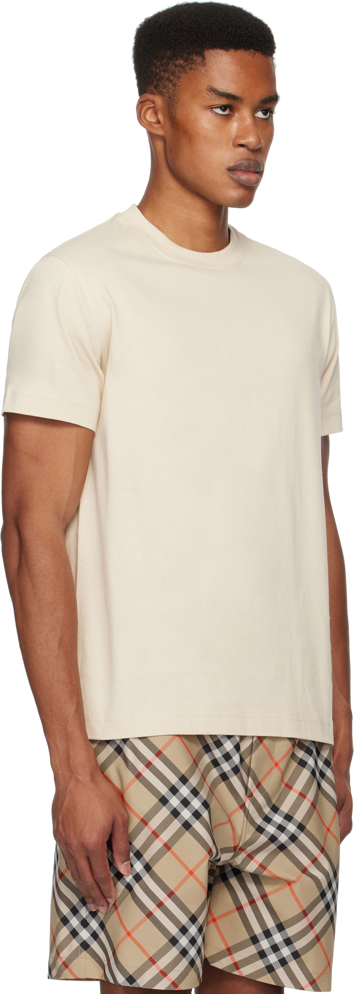 【BURBERRY BLUE LABEL】チェックリボン付きホワイトTシャツ White Shirt with striped pattern Burberry - Vitkac AS