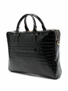 TOM FORD Black Crocodile-Effect Laptop Bag
