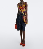 Dries Van Noten Belted denim shorts