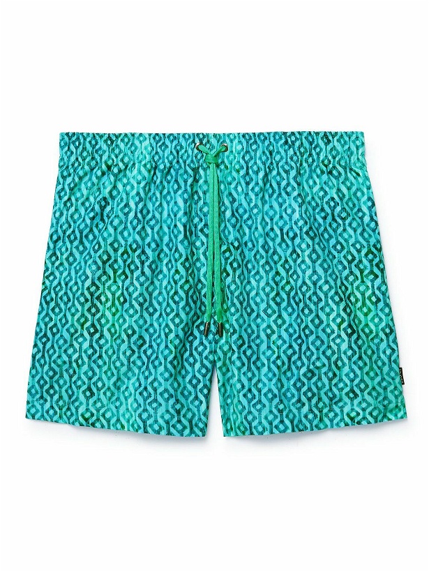 Photo: Zegna - Straight-Leg Printed Swim Shorts - Blue