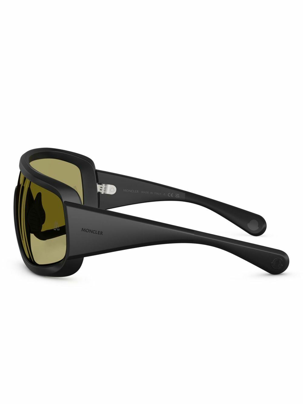Moncler Eyewear Black Snowseeker Rectangle Frame Sunglasses