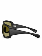 Moncler Eyewear Black Snowseeker Rectangle Frame Sunglasses