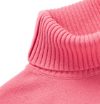 Loewe - Logo-Embroidered Wool Rollneck Sweater - Pink