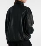 Nour Hammour Doran oversized leather blouson jacket