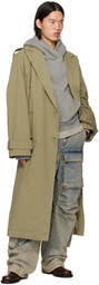 Entire Studios Khaki Double Breasted Trench Coat