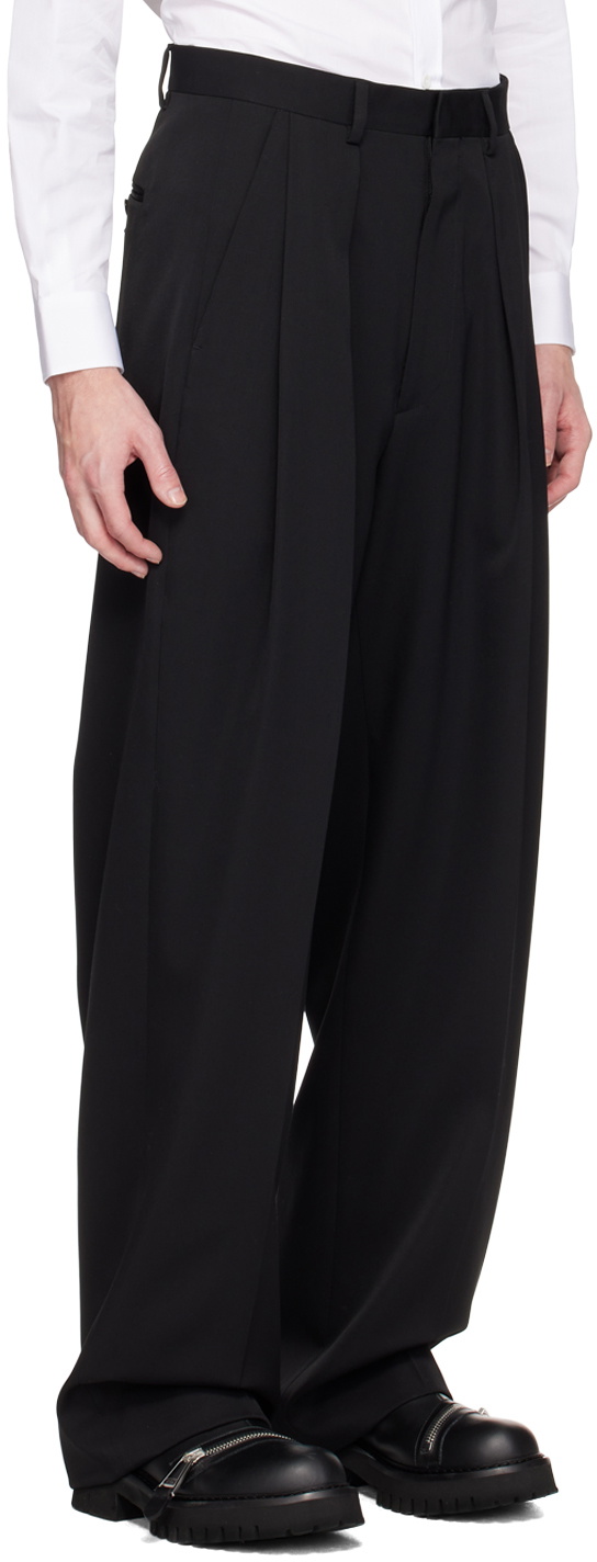 Moschino Black Pleated Trousers Moschino