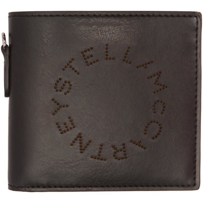 Photo: Stella McCartney Black Perforated Logo Bifold Wallet