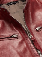TOM FORD - Slim-Fit Leather Jacket - Red