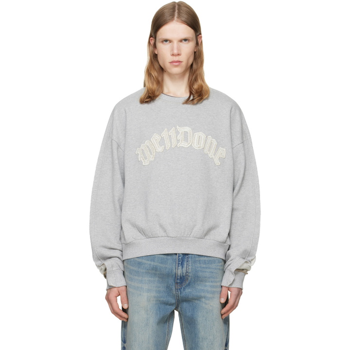 Photo: We11done Gray Inside-Out Sweatshirt